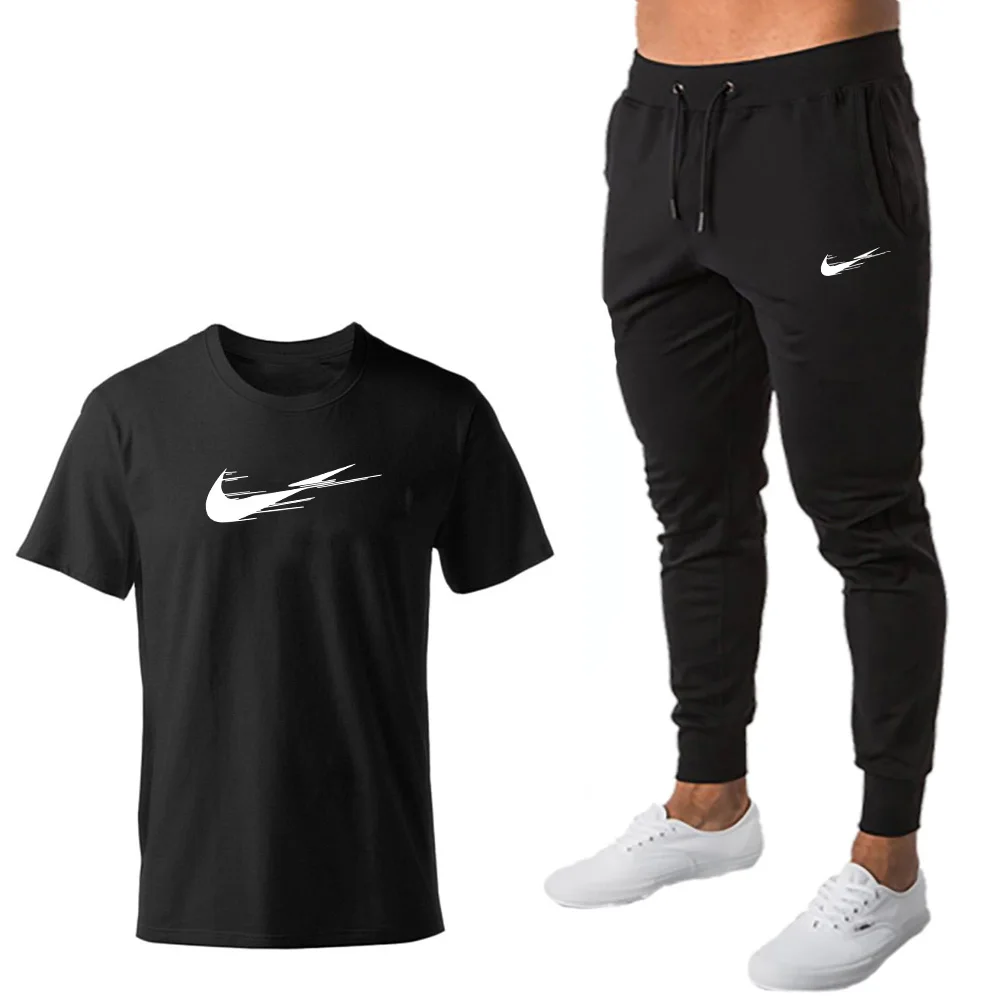 Модный брендовый мужской спортивный костюм для занятий фитнесом спортивная