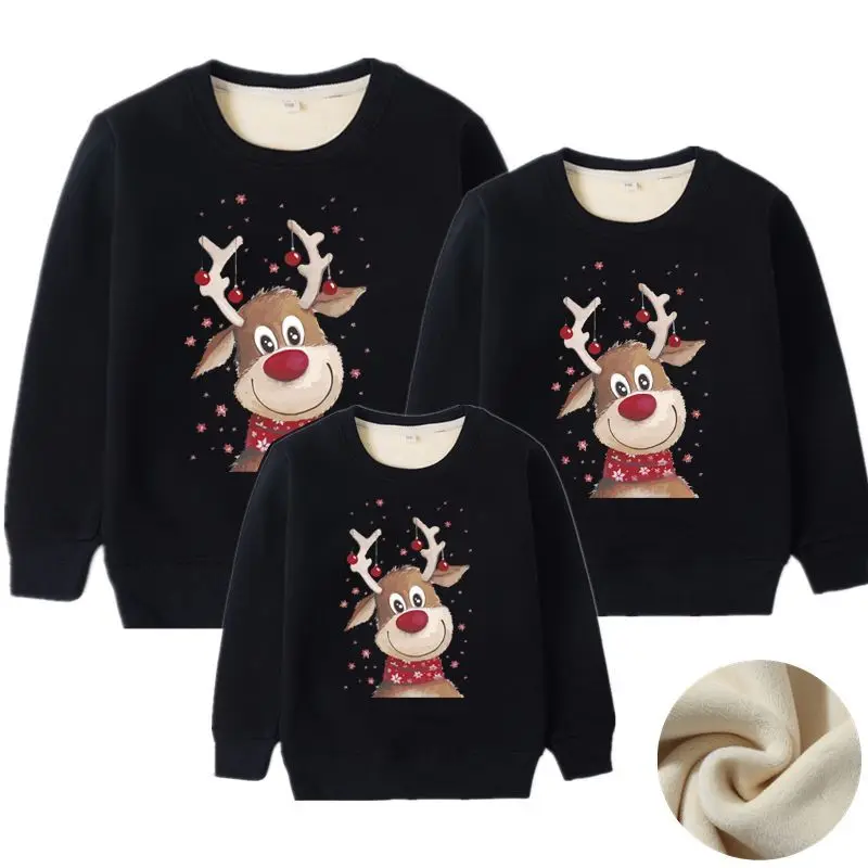 Свитшот Рождественский для всей семьи теплый зимний новогодний | Мать и ребенок