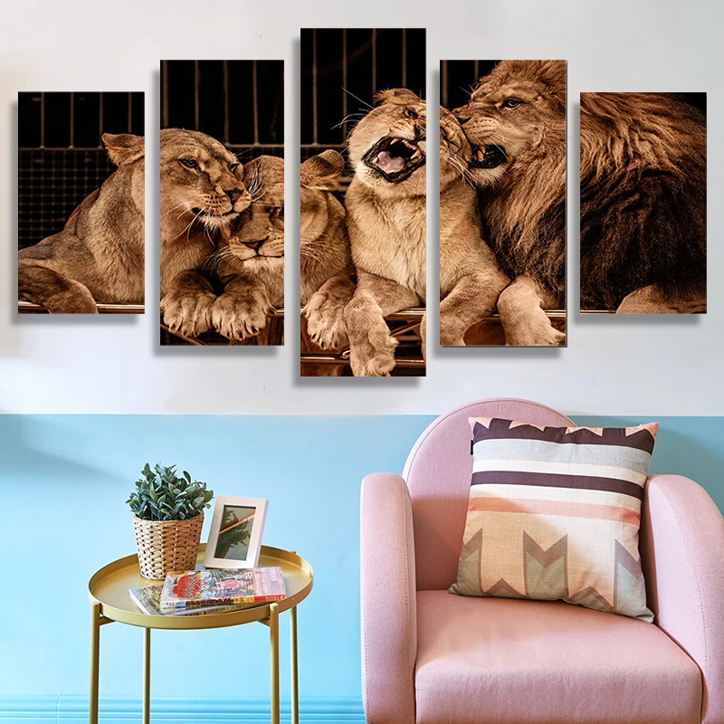 

HD Printable Lion Zoo Painting Canvas Print Room Decoration Print Poster Picture Canvas