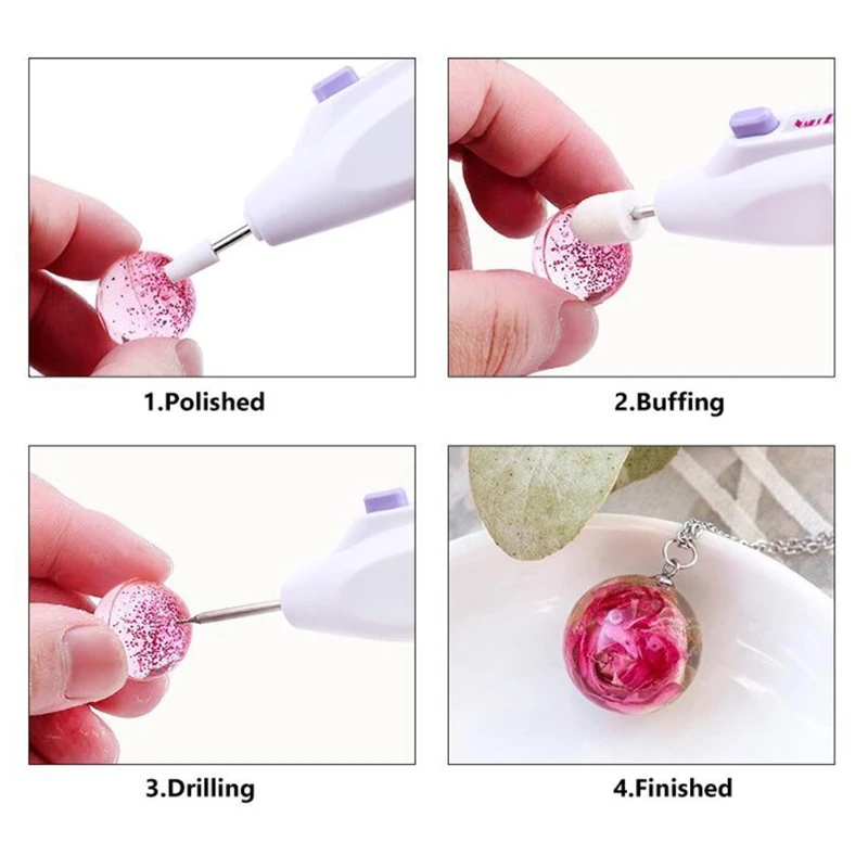 

Electric Drill Polisher Grinder Kit Epoxy Resin DIY Jewelry Making Grinding Polishing Tools