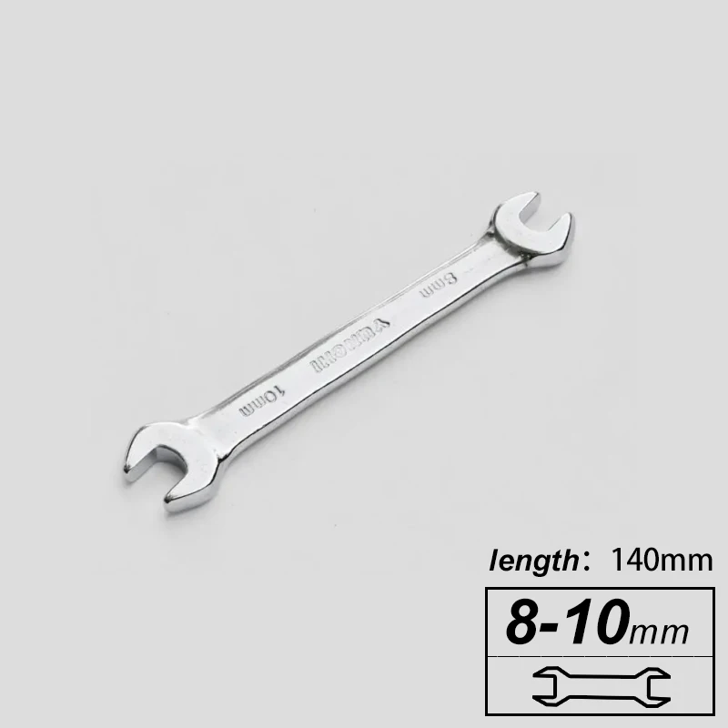 

Double-Ended Open-End Wrench 8-10mm Wrench Set Household Chrome Vanadium Steel Auto Repair Mechanic Manual Tool