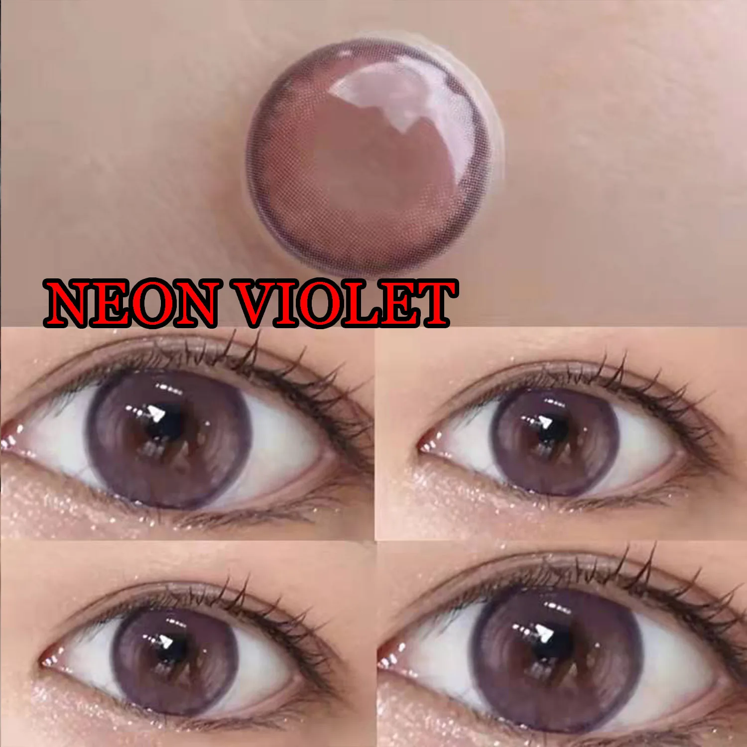 

HOTSALE Natural Color Contacts Lenses Teens Girl Beauty Eyes Brown Colored Soft Glass with Optical Neon Violet