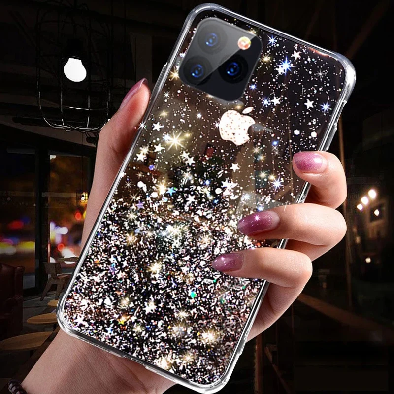 

Case Bling Star Glitter Clear Cases For Realme 8 V13 C11 C20 C21 C25 C12 V11 V15 V5 7 X7 C15 6 5 Q3i Narzo 30 Pro Cover