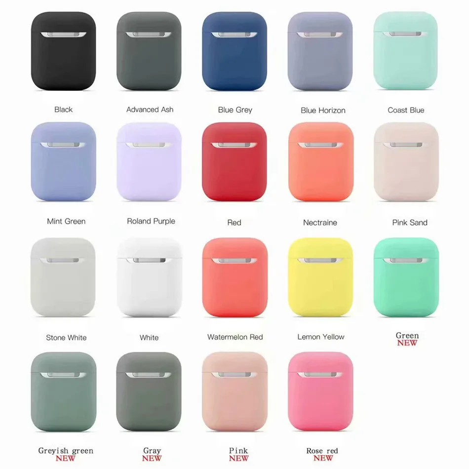 Силиконовый чехол для Apple Airpods 1/2 19 цветов|Аксессуары наушников| |