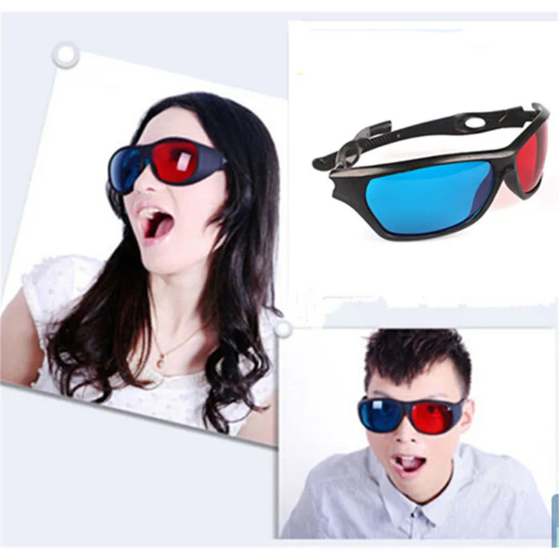 Универсальные 3D пластиковые очки для объемных анаглифановых ТВ фильмов DVD игр -