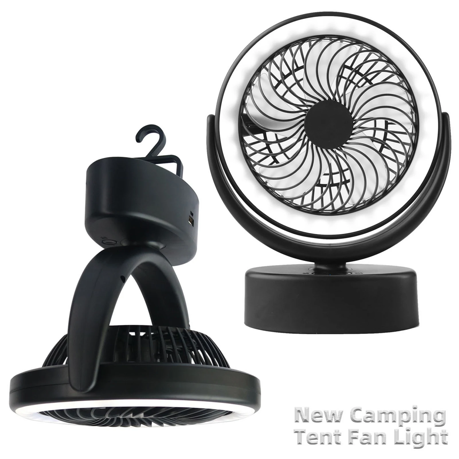

Camping Lighting Fan Portable Can Be Hung And Rechargeable Fan Lamp Outdoor Portable Camping Tent Fan Lamp
