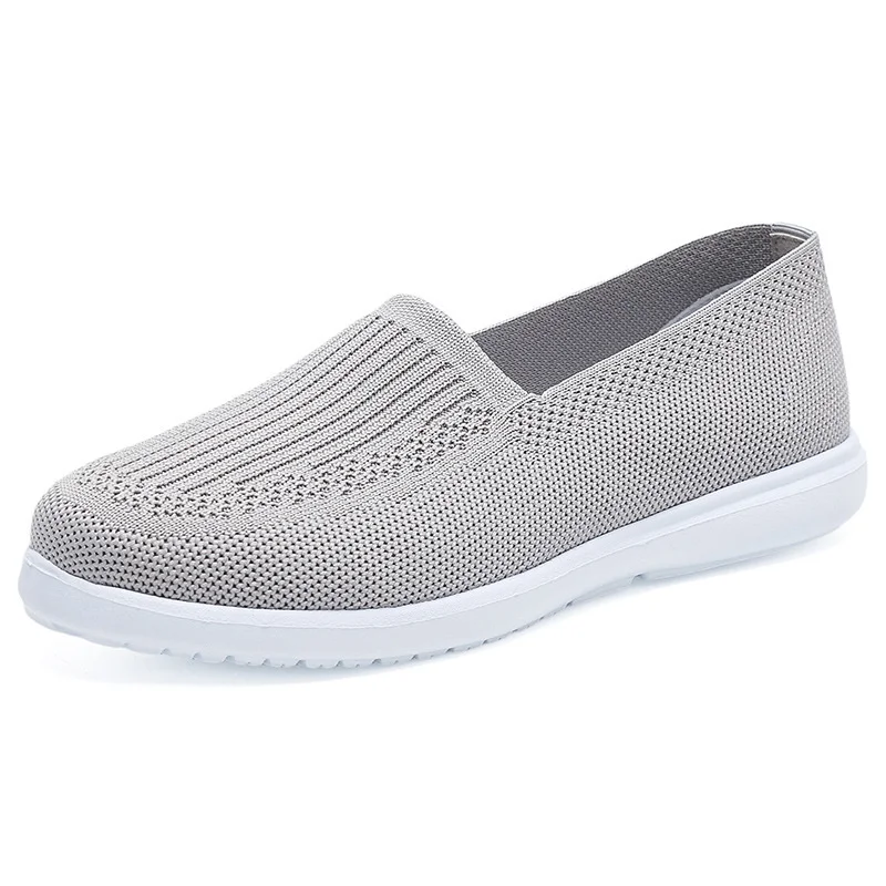 

Lightweight Flying Knitted Walking Shoes Cloth Shoes Non-slip Soft Sole Women's Shoes 2021 Spring and Autumn New