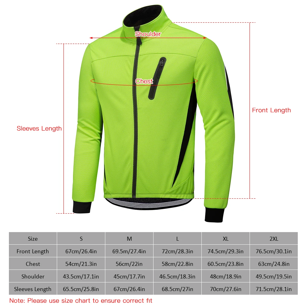 

Winter Warm Thermal Running Jacket Windproof Waterproof Long Sleeve Breathable Sport Jacket Bicycle Clothing Cycling MTB Jersey