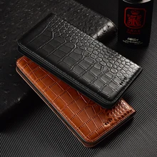 Crocodile Genuine Flip Leather Case For Huawei Honor V9 V10 V20 V30 View 8 9 10 X10 10i 20 30 30S Pro 20i Lite Plus Cover Cases