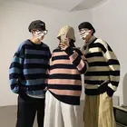 Свитер Privathinker для мужчин и женщин, Повседневный пуловер в стиле оверсайз, уличная одежда в полоску, модные свитера в Корейском стиле, зима 2020