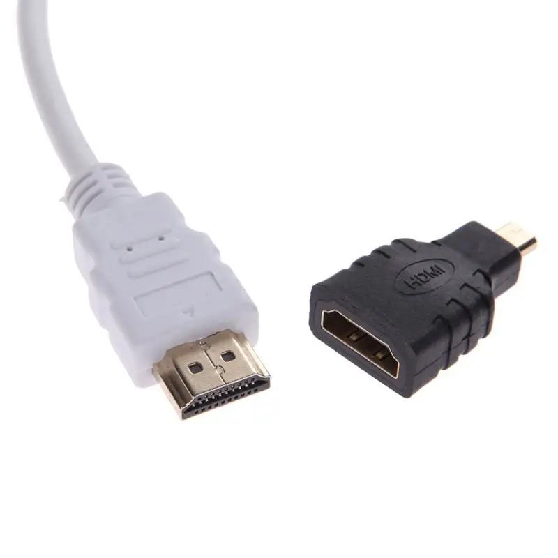 1080P Micro-HDMI/Mini HDMI/HDMI в VGA конвертер адаптер с о-видео кабелем черный и белый |