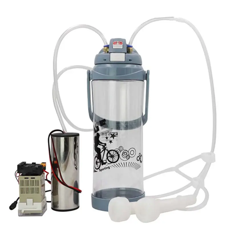 

Small Protable Electric Milking Machine Stainless Steel with Adjustable Suction Goat Sheep Milk Tray for Farm Livestock Poultry