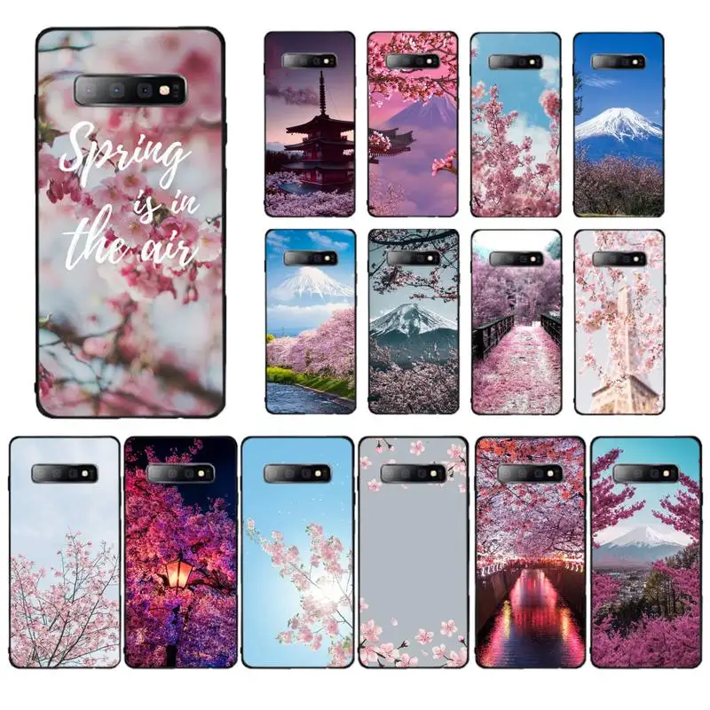 

YNDFCNB Beautiful Cherry Blossom Flower Phone Case for Samsung S10 21 20 9 8 plus lite S20 UlTRA 7edge