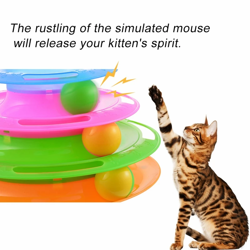 Мяч и трек интерактивная игрушка для котенка интеллект диск кошка игрушечного