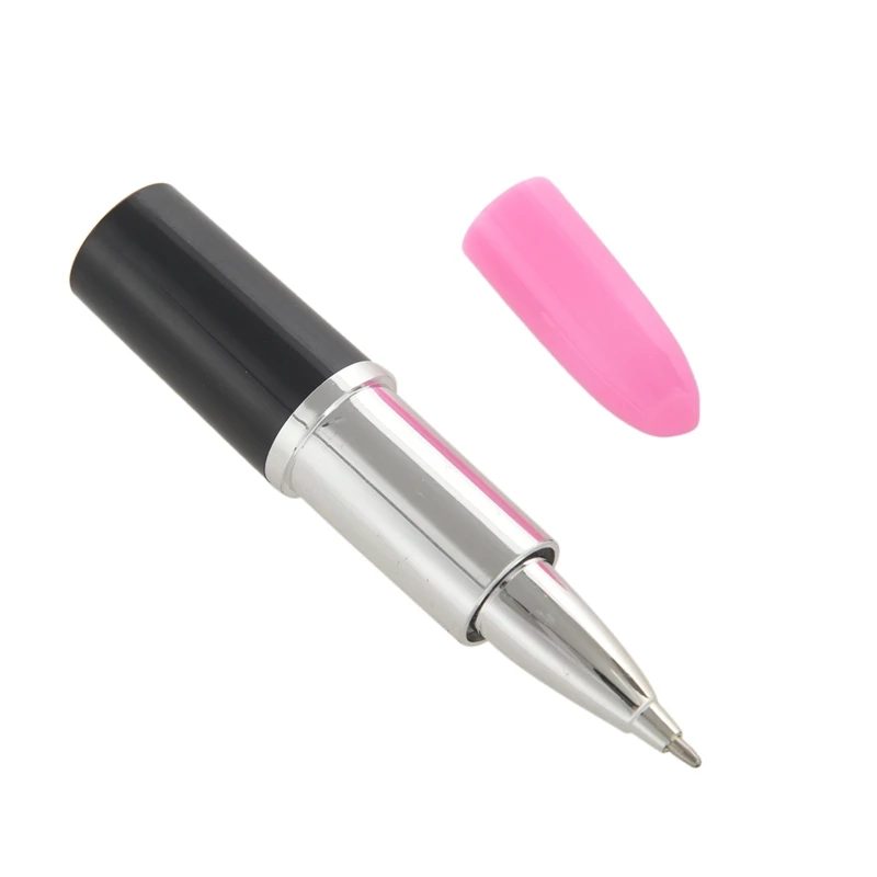 Ручка шариковая ручка губная помада форма розовый цвет чернильный синий |