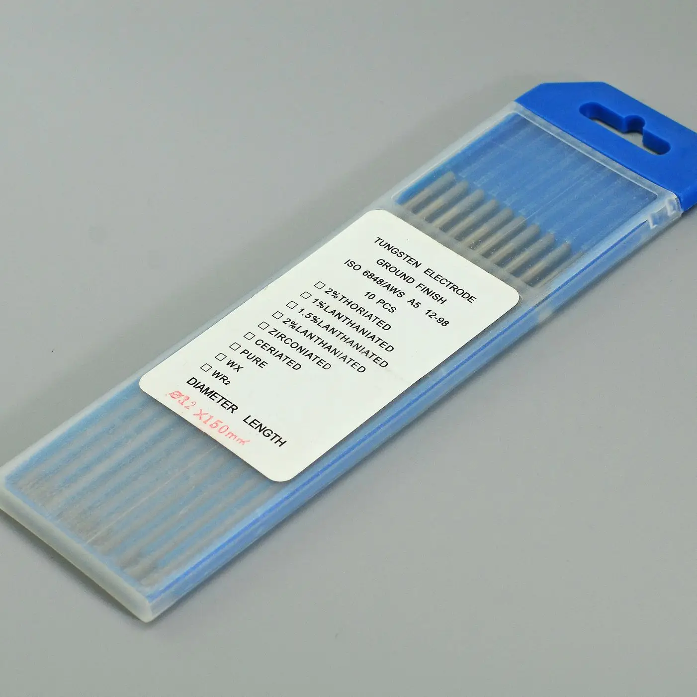 2% Сертифицированный вольфрамовый электрод TIG сварочный WC20 серый 3 2*150 мм и 1/8 &quotx