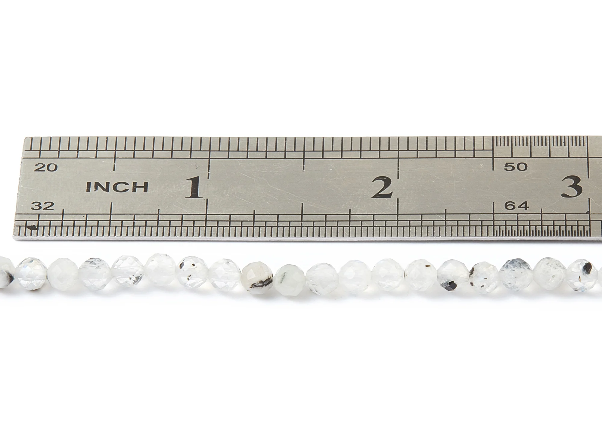 

White Faceted Gemstone Beads - Moon Stone Beads - 15.9" / 90pcs / 1 Strand - 4.54x4.54mm - Gemstone Beads - NS1003B