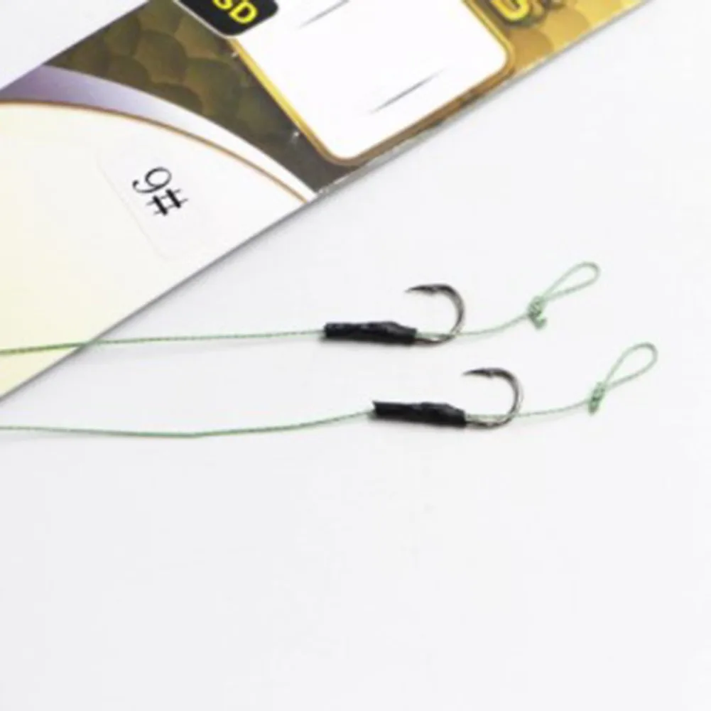 

2 Pieces Of Carp Hook With Strong Horse Barb Anti-tied Bite String Hook Fishing Hook Hair Rope With Line Feeder Set Hook Tools