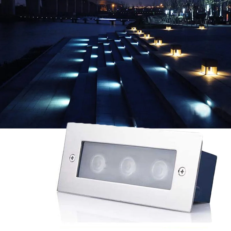 IP67 85-265V Garden LED Brick Light Wall Recessed Outdoor Underground Lamp 3W | Дом и сад