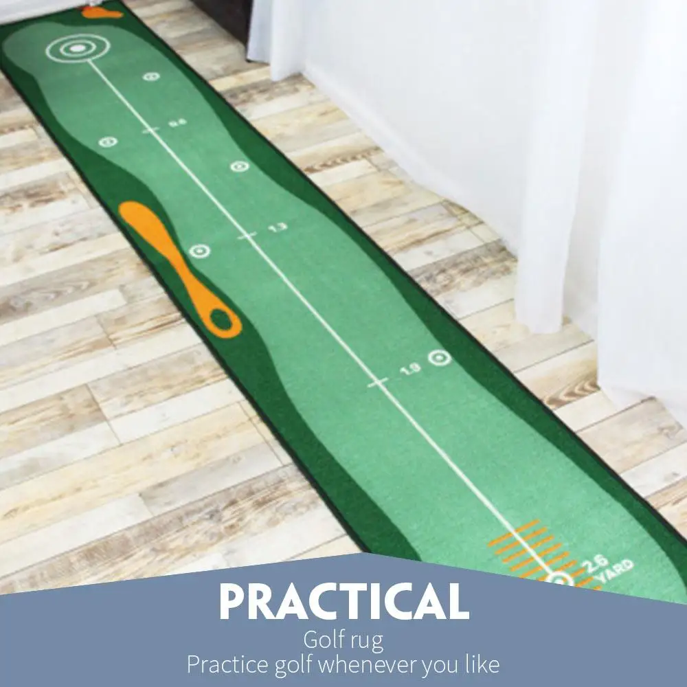 

3M Golf Practice Mat Golf Hitting Mat Putting Golf Putter Trainer Green Carpet Practice Set Ball Return Golf Putting Green