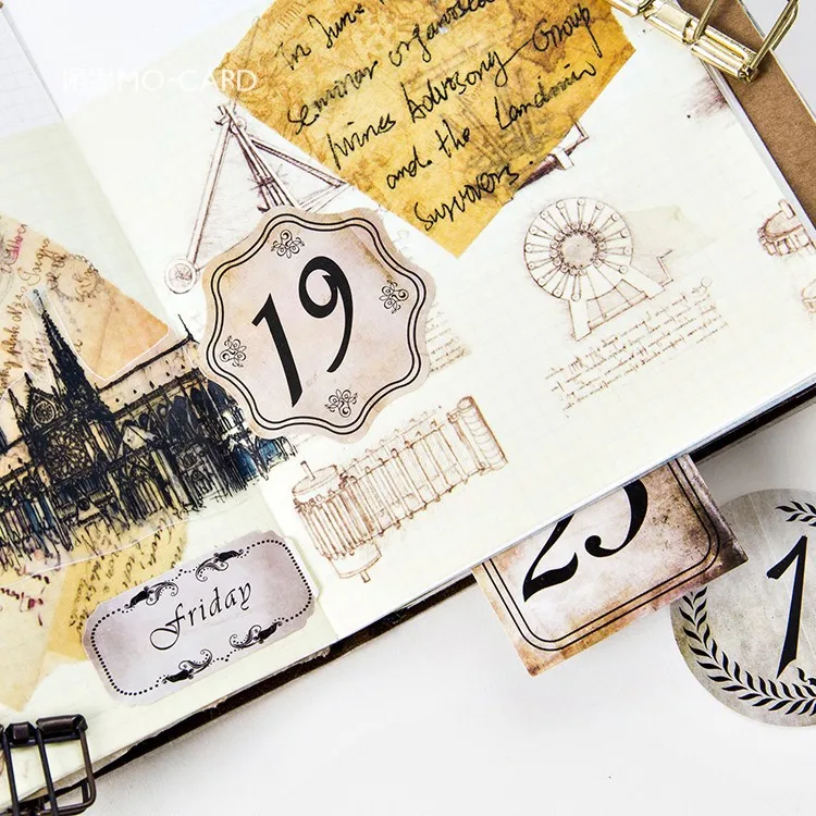 

NEW 10 Boxes Decorative Numbers and Weeks Adhesive Mo.Card Flake Stickers DIY Seal Planner Bullet Journal Cute Stationery