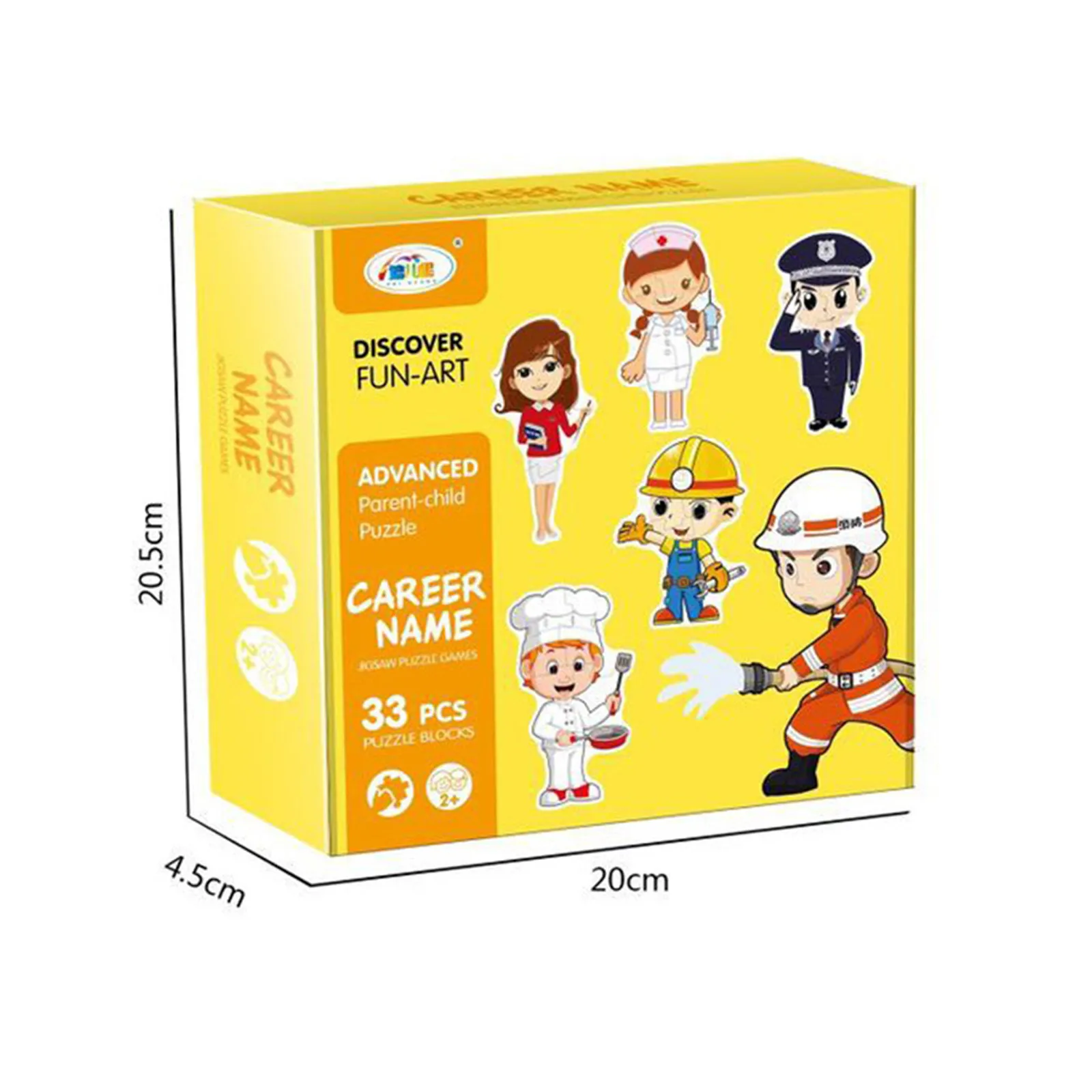 

DIY Roles Wooden Puzzles Jigsaw Educational Toys Children's Intelligence Early Education Puzzles Profession 33 Pcs Puzzles