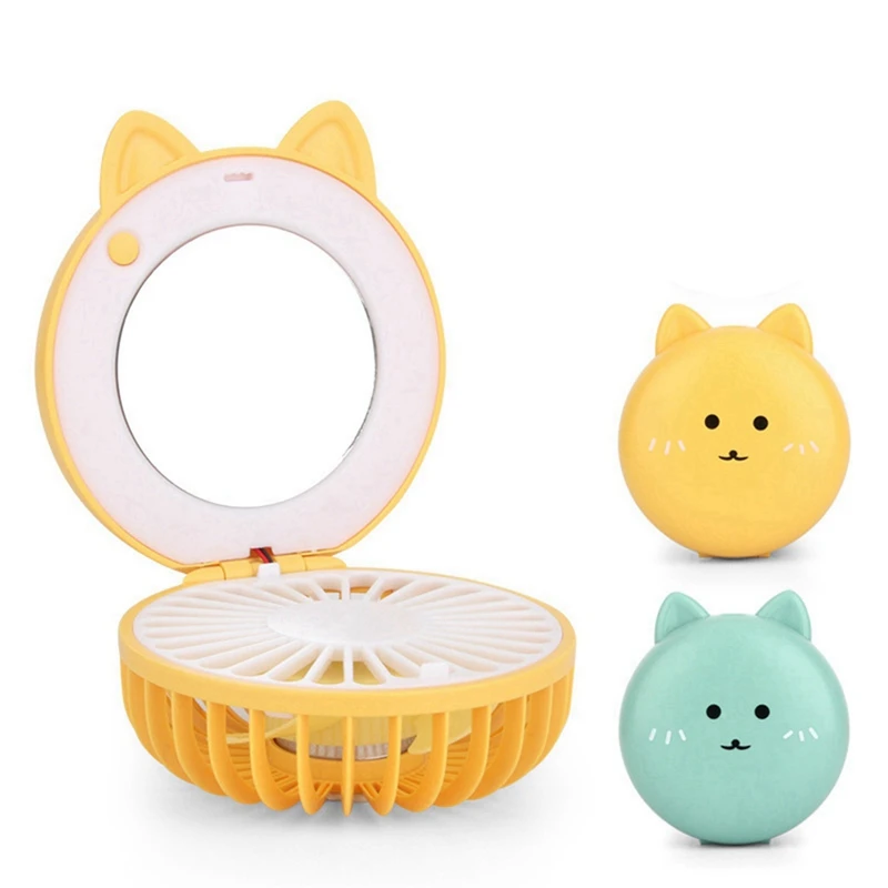 2 комплекта мини карманный вентилятор USB Перезаряжаемый светодиодный светильник