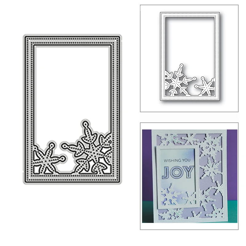 

Новинка Снежинка пятнистая прямоугольная рамка Декор 2020 металлические пресс-формы для «сделай сам» Скрапбукинг и создание карт тиснение ф...