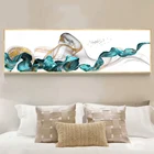 Скандинавский абстрактный цвет брызги Синий Золотой холст картина плакат и печать уникальный декор настенное искусство картины для гостиной спальни