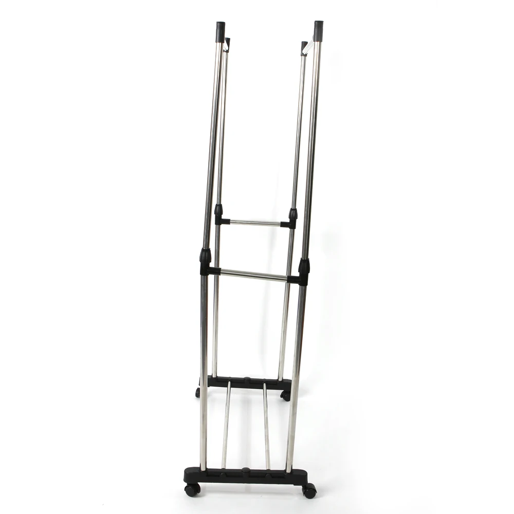 Многофункциональная полка для хранения с двумя перекладинами вертикально