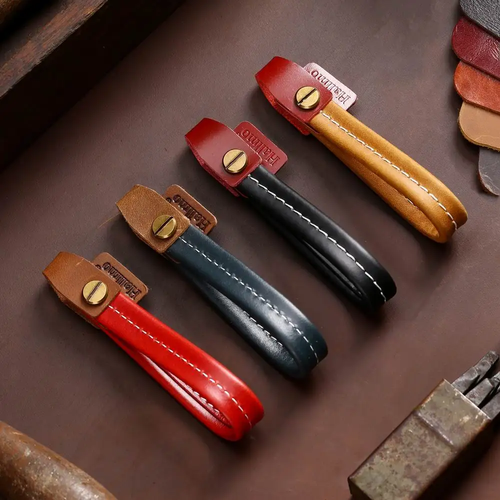 

Винтажная кожаная пуговица для автомобиля, пуговица из воловьей кожи, подвесная цепочка, подвесная Пряжка для мужчин и женщин, индивидуальн...