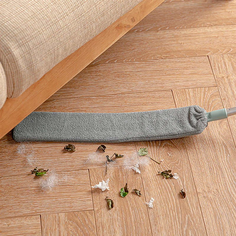Телескопическая плоская щетка для пыли Удлиненная ручка Швабра дивана кровати