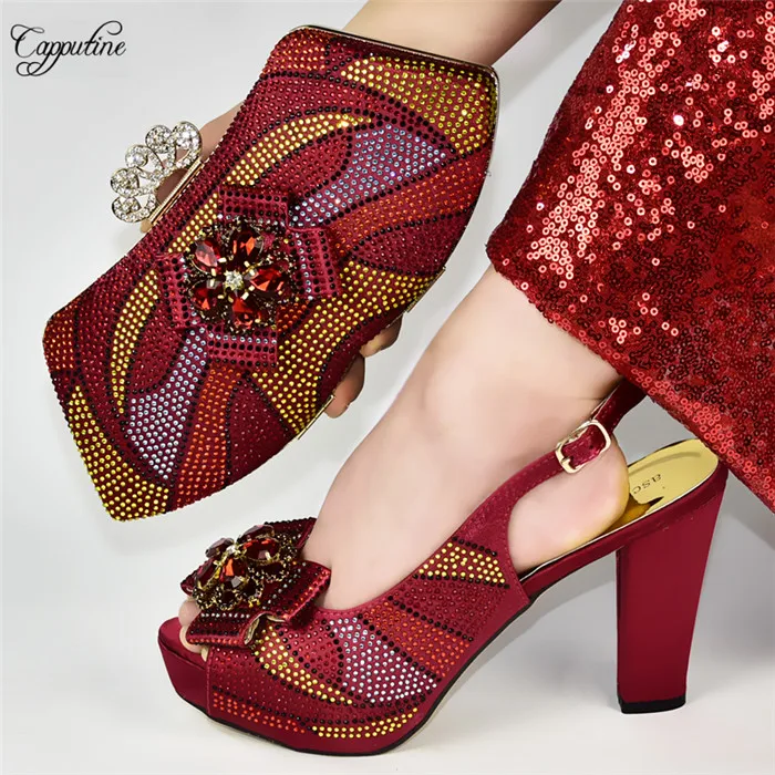 Роскошные свадебные/вечерние искусственные туфли и вечерние сумки с украшениями