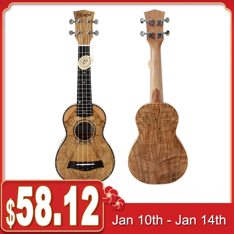 

Кленовое укулеле Aiersi, 21 дюйм, сопрано, 4 струны, музыкальный инструмент, укулеле для профессионалов и начинающих, с бесплатной сумкой