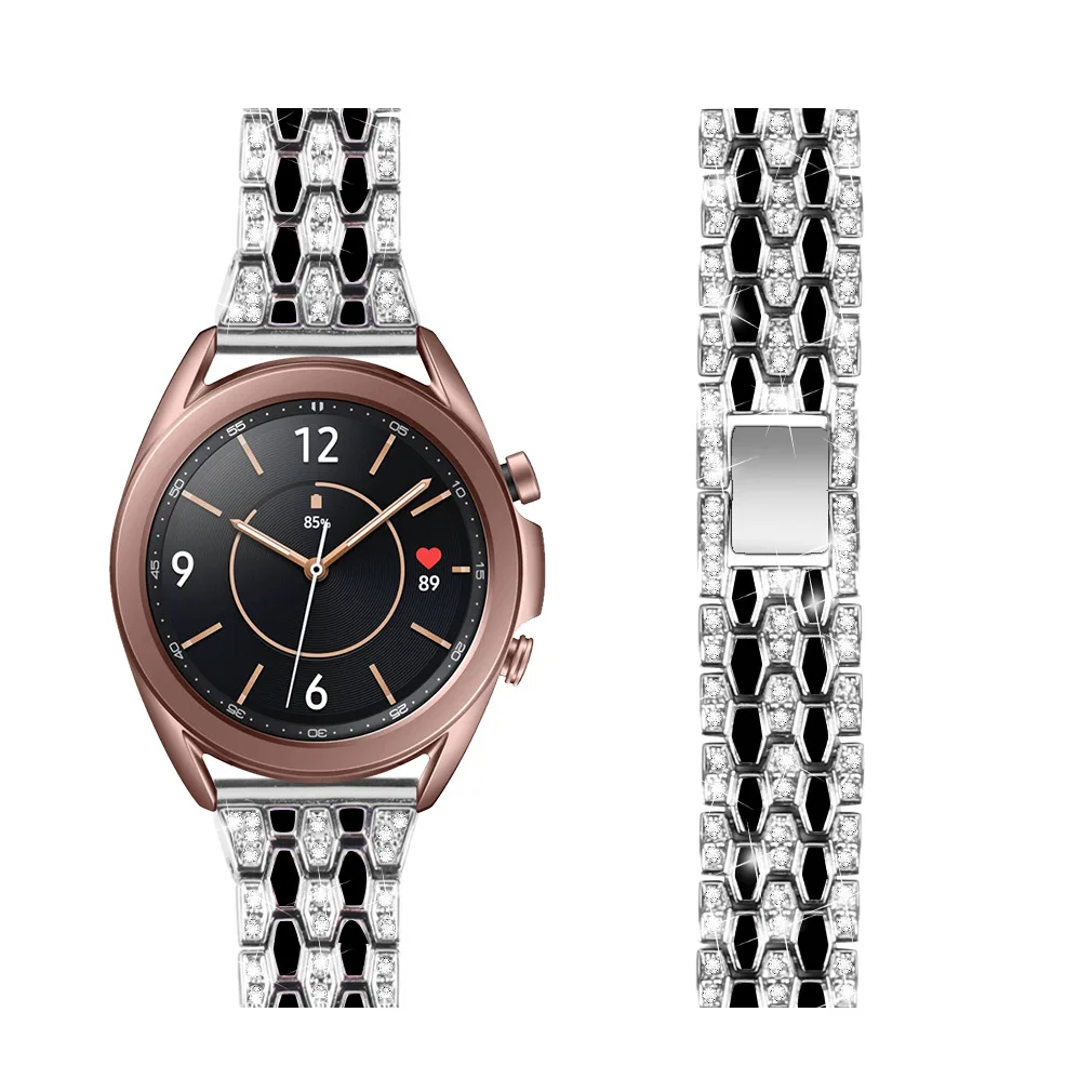 

Bling Metal Strap for Samsung Galaxy Watch 4/4Classic 46mm 42mm watch 3 Active 2 Bracelet for HUAWEI Watch GT 2e 46mmm Wristband