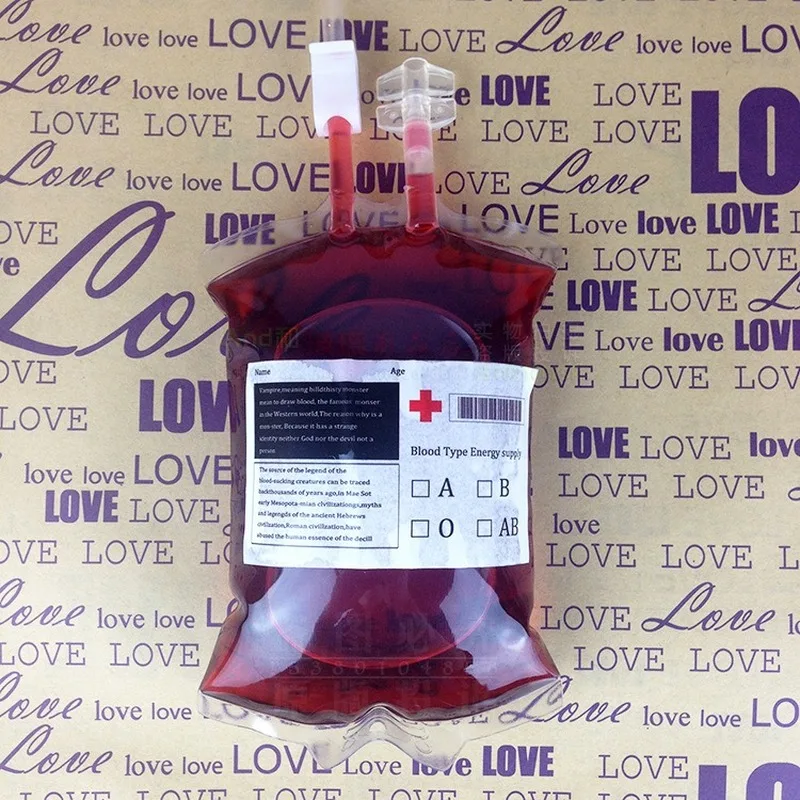 Сумка для питья крови вампира на Хэллоуин плазменная сумка сока энергетическая