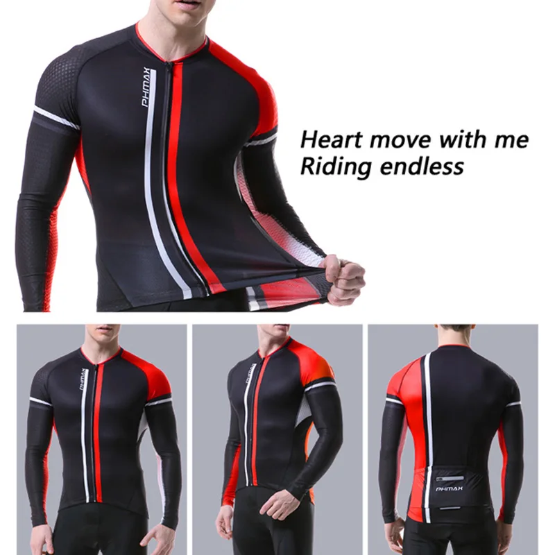 PHMAX Мужская одежда для велоспорта с длинным рукавом MTB|Майки велоспорта| |