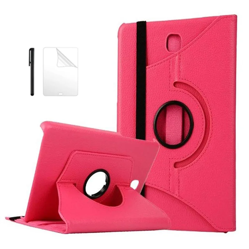 

360 Degree Rotating PU Leather Case For Samsung Galaxy Tab A 8.0 inch T355 T350 P350 T351SM-T350 P350 Tablet Case + GiftFilm