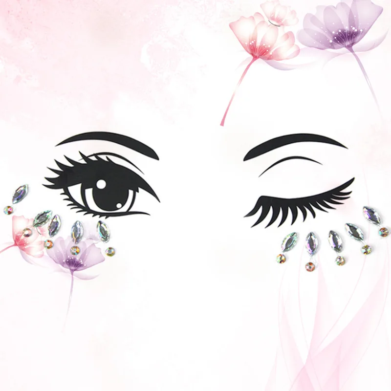 Уход за кожей лица Стикеры драгоценных камней плоская задняя часть наклейки со