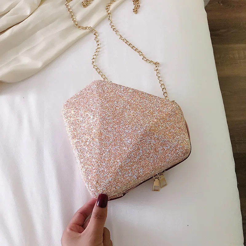 Роскошная вечерняя женская сумка на плечо модная сумка-мессенджер с цепочкой и