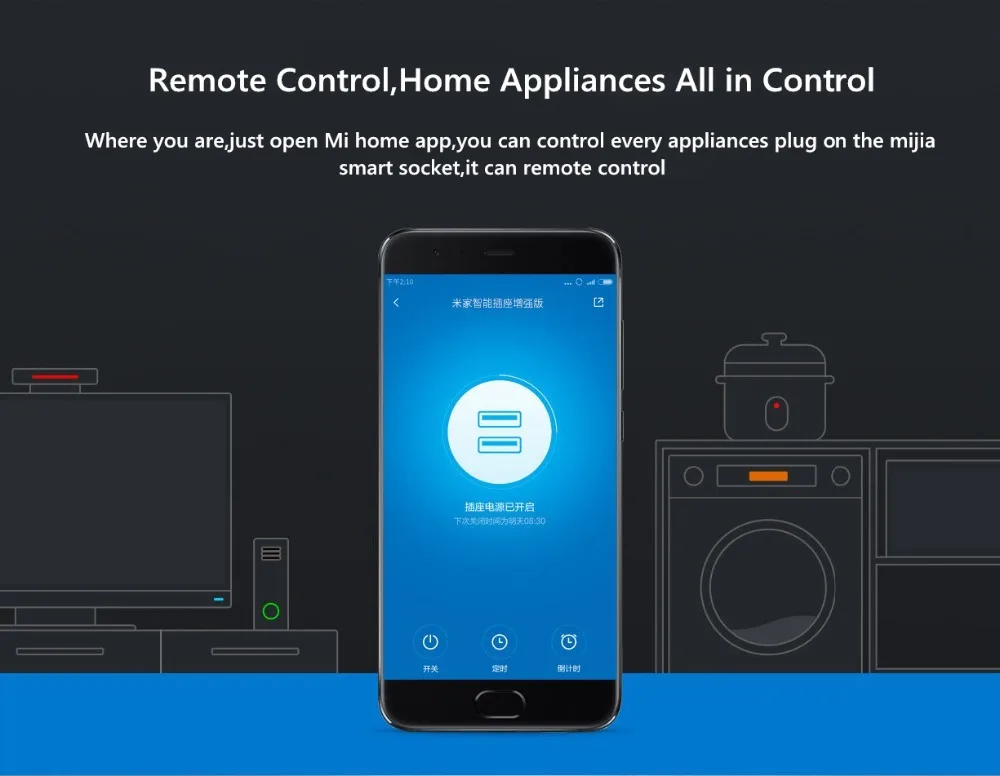 Xiao mi jia умная розетка Улучшенная Zigbee/основное гнездо двойной Usb быстрое зарядное устройство mi Home Usb Беспроводной Wi-Fi приложение управление