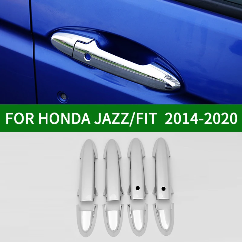 Хромированная Серебристая накладка на боковую дверную ручку для Honda JAZZ FIT 2014 2015 2016
