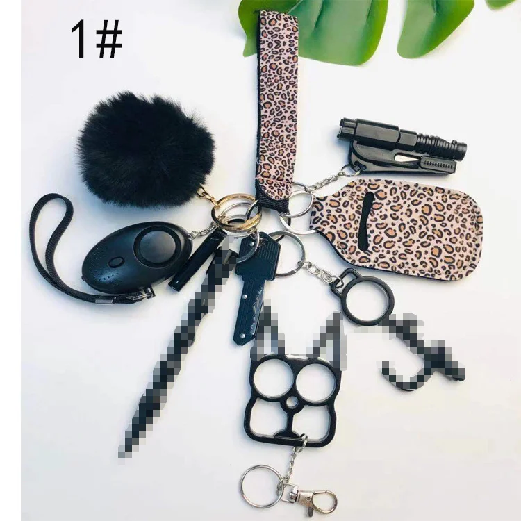 

2021 Personal Keychain Women Alarm defense self keychain Alarm security protection Alarm defensa personal Key Ring For Girls