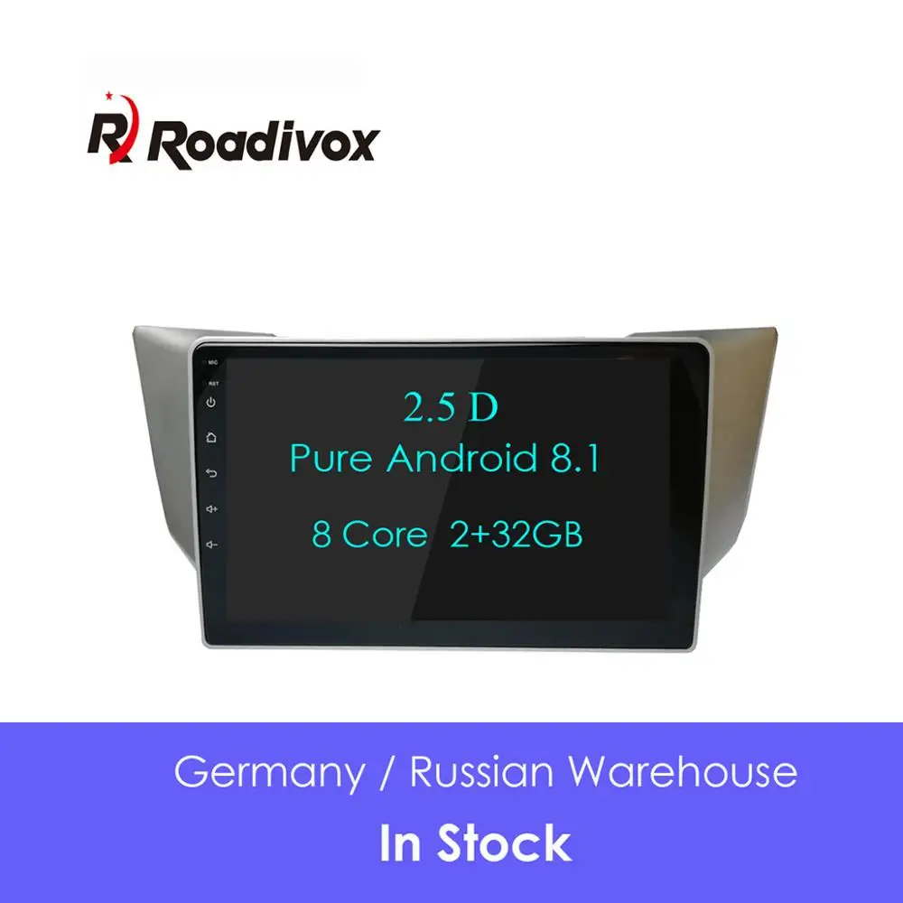 Android 8,1 Восьмиядерный автомобильный радиоприемник для Toyota Harrier для Lexus RX300 RX330 RX350 RX400H автомобильный dvd мультимедийный gps navi головное устройство