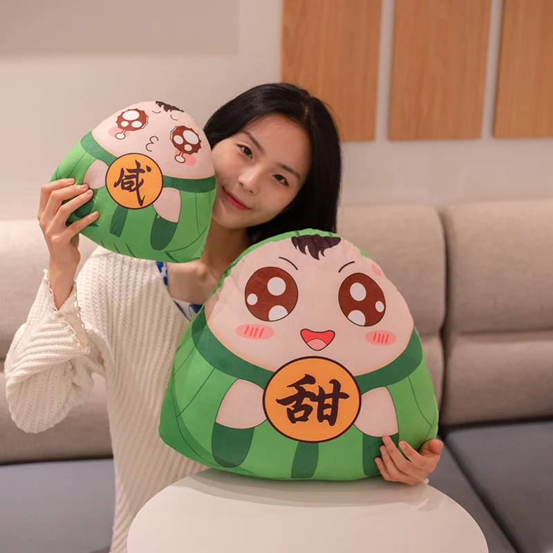 Candice guo plush toy cartoon doll Chinese Dragon Boat Festival rice-pudding zongzi rice dumpling pendant pillow cushion 1pc | Игрушки и
