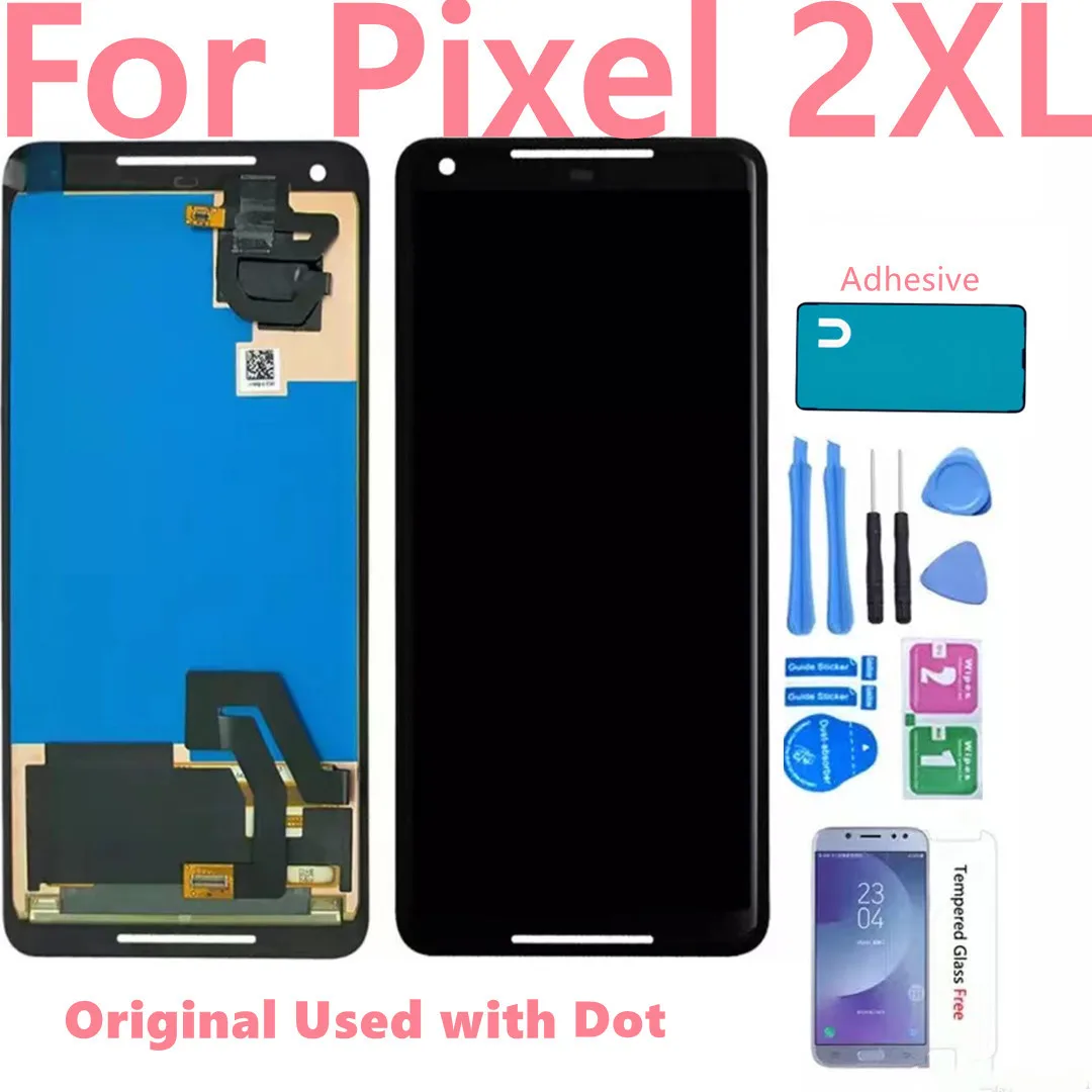 Original Pixel 2XL LCD Display Replacement for Google 2 XL OLED Touch Screen Digitizer Glass Assembly Used with Dot | Мобильные