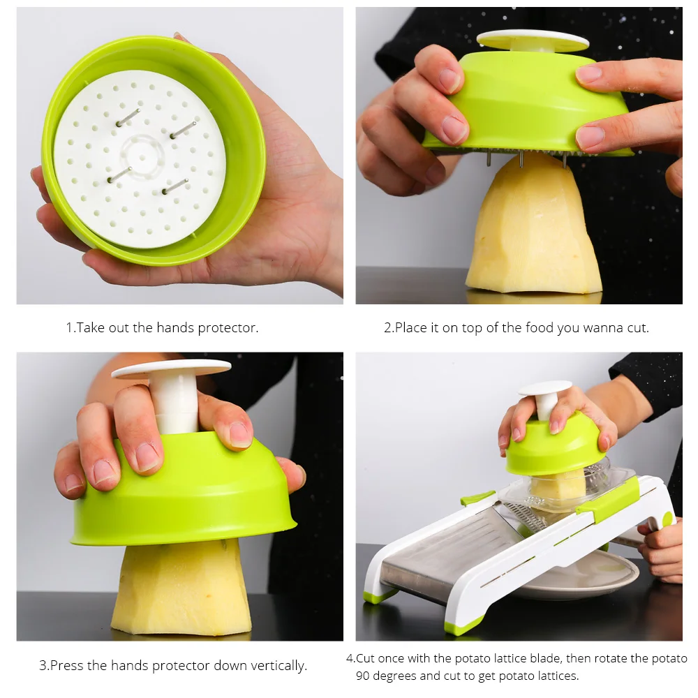 DEKO Manual Kitchen Mandoline Cutter Multifunctional Stainless Steel Vegetable Shredder Fruits Chopper Grater Slicer | Дом и сад