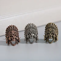 golden color pharaoh skull shape copper beads used to make diy bracelet necklace parts 2021 jewelry gift accessories