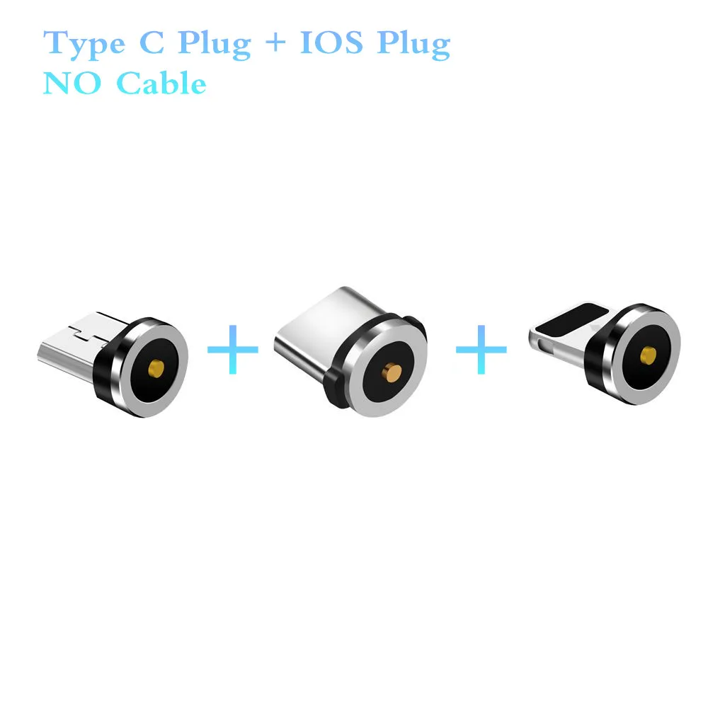 Магнитный кабель с разъемами USB C Micro Type быстрая зарядка для iPhone магнитное