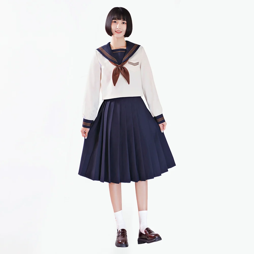

Japanese campus students long sleeve JK Uniform skirt suit Anime japanese school uniform shirt Halloween Christmas gift for girl